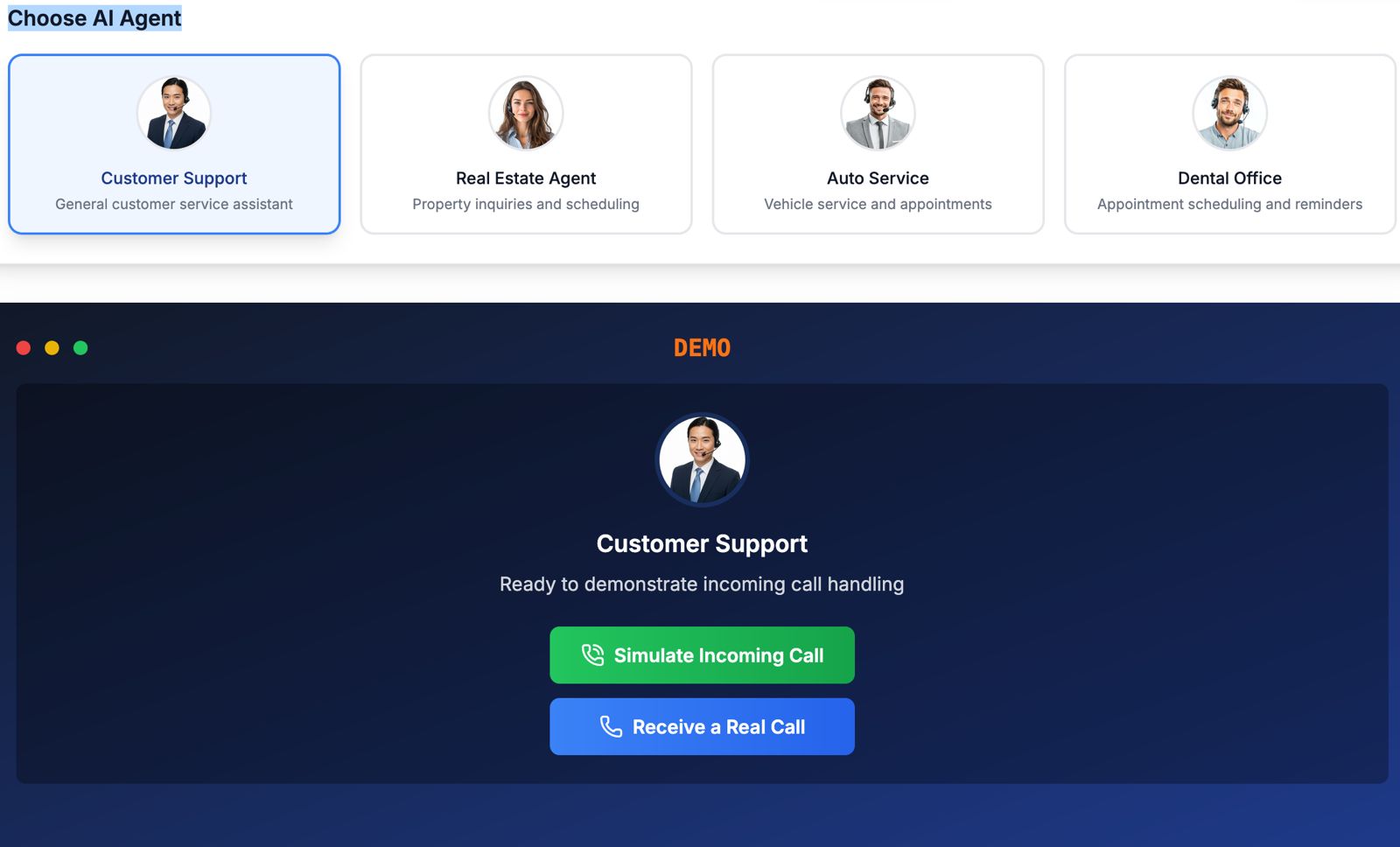 BuildIVR AI Voice Agents Call Interface